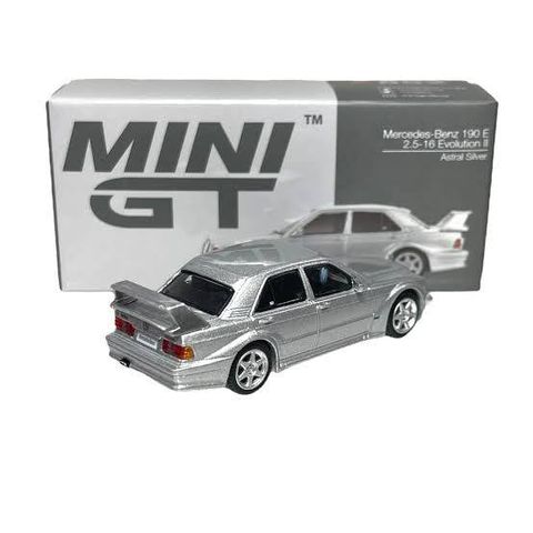  Xe Mini GT Box Version MGT00852 Mercedes-Benz 190E 2.5-16 Evolution II Astral Silver 