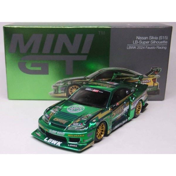 Mini GT MGT00858 Nissan LB-Super Silhouette S15 SILVIA LBWK 2024 Fausto Racing