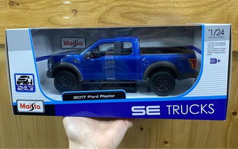  31266 Xe Maisto 1/24 2017 Ford Raptor Blue 