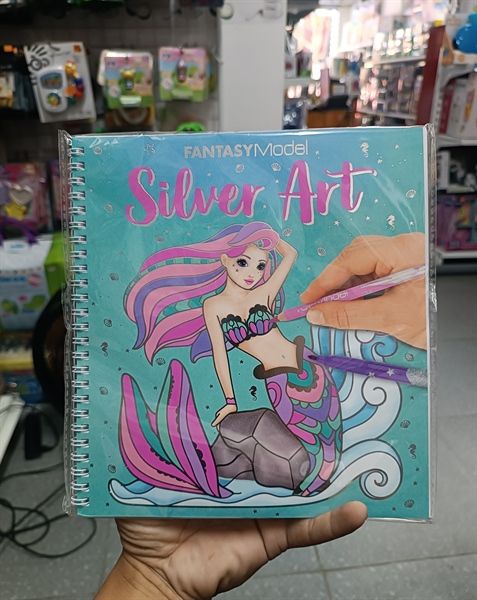  BST Thiết Kế Thời Trang Fantasy Model Colouring Book Silver Art TOPMODEL TM011237 