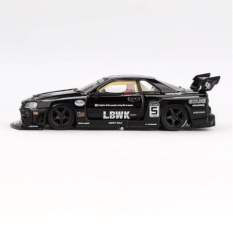  Xe Mini GT Box Version MGT00844 Nissan LB-ER34 Super Silhouette SKYLINE Black 