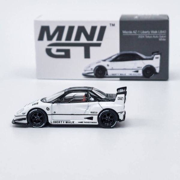 Mini GT MGT00953 Mazda AZ-1 Liberty Walk LB40 White 2024 Tokyo Auto Salon