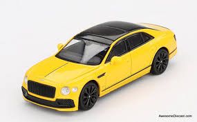  Mô hình xe Mini GT Card Version MGT00955 Bentley Flying Spur Monaco Yellow 