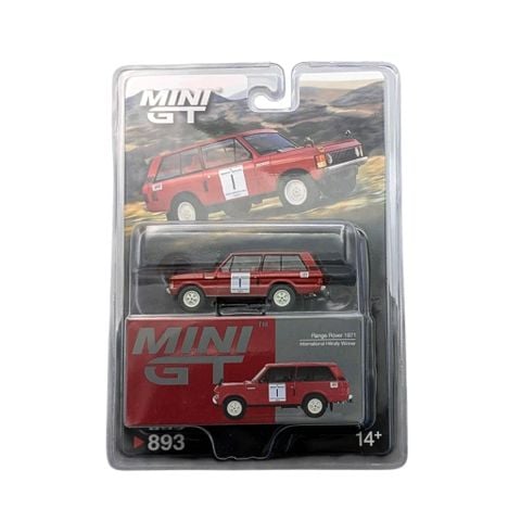  Xe MINI GT Card Version MGT00893 Range Rover 1971 International Hillrally 1 Winner 