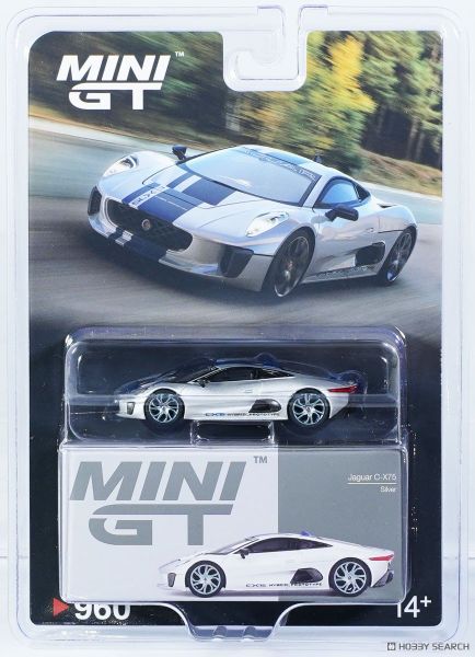 MINI GT Card Version MGT00960 Jaguar C-X75 Silver