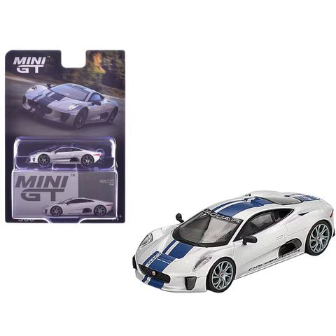  Mô hình xe MINI GT Card Version MGT00960 Jaguar C-X75 Silver 