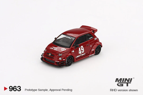  Mô hình xe MINI GT Card Version MGT00963 LB-WORKS x Abas Works ABARTH 595 Red 