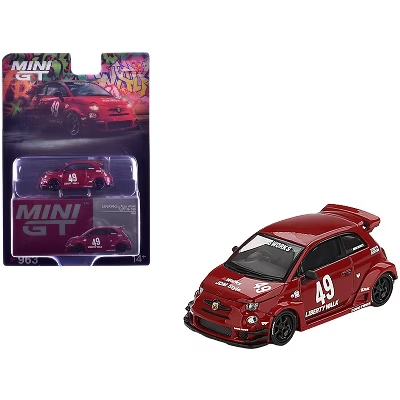  Mô hình xe MINI GT Card Version MGT00963 LB-WORKS x Abas Works ABARTH 595 Red 