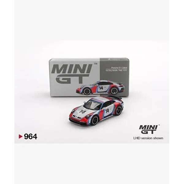 Mini GT MGT00964 Porsche 911 Dakar Ice Grey Metallic "Rally 1978"