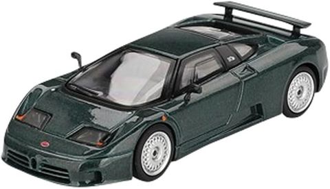  Xe mô hình Mini GT Card Version MGT00968 Bugatti EB110 GT Verde Scuro 