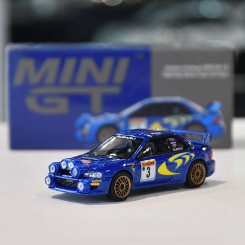  Xe Mini GT MGT00975 Subaru Impreza WRC98 1998 Rally Monte-Carlo 3rd Place #3 
