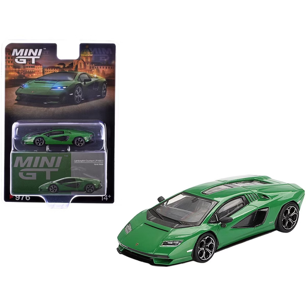 Mini GT Card Version MGT00976 Lamborghini Countach LPI 800-4 Verde Medio