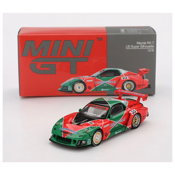 Mini GT Box Version MGT00990 Mazda RX-7 LB-Super Silhouette 787B tỷ lệ 1/64