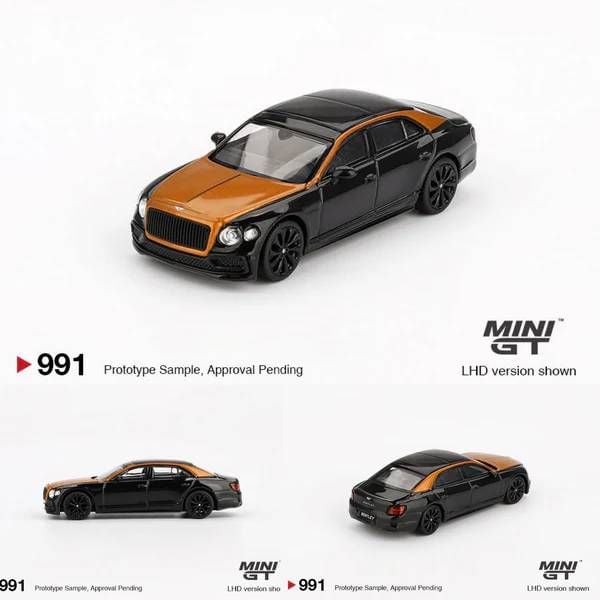Xe mô hình Mini GT Box Version MGT00991 Bentley Flying Spur Orange Flame / Onyx