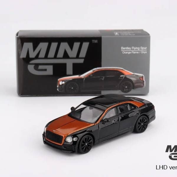 Xe mô hình Mini GT Box Version MGT00991 Bentley Flying Spur Orange Flame / Onyx