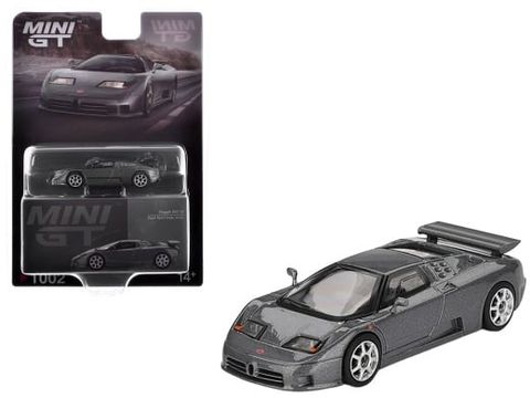  Mô hình xe Mini GT CARD Version MGT01002 Bugatti EB110 Super Sport Grigio Scuro 