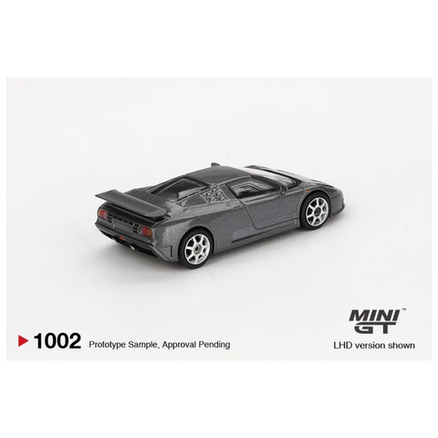  Mô hình xe Mini GT CARD Version MGT01002 Bugatti EB110 Super Sport Grigio Scuro 