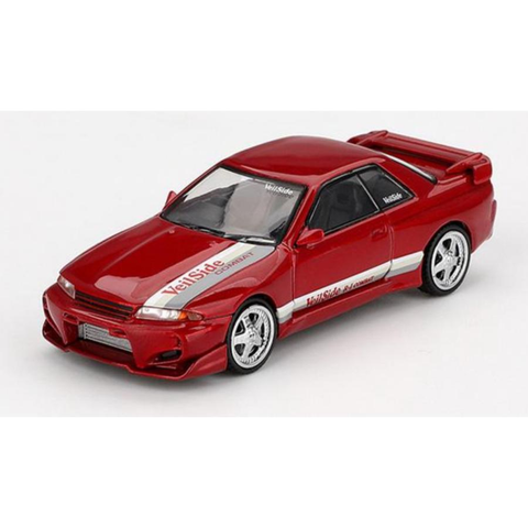  Mô hình xe MiniGT Box Version MGT00987 Nissan Skyline GT-R (R32) VeilSide Combat C-I Gem Red 