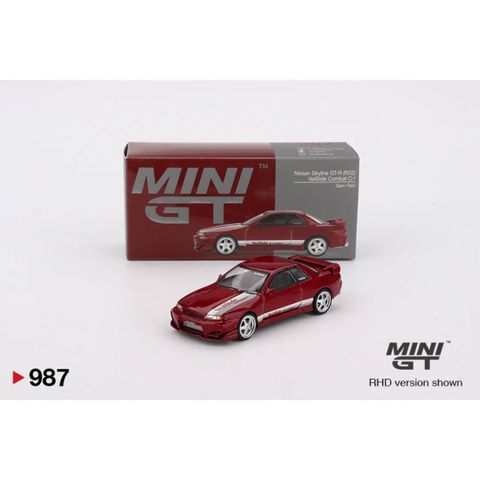  Mô hình xe MiniGT Box Version MGT00987 Nissan Skyline GT-R (R32) VeilSide Combat C-I Gem Red 