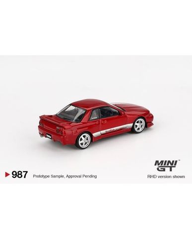  Mô hình xe MiniGT Box Version MGT00987 Nissan Skyline GT-R (R32) VeilSide Combat C-I Gem Red 