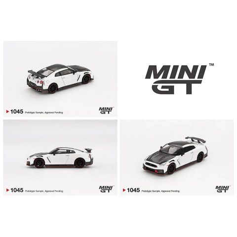  Xe Mini GT MGT01045 Nissan GT-R Nismo 2024 Brilliant White Pearl 
