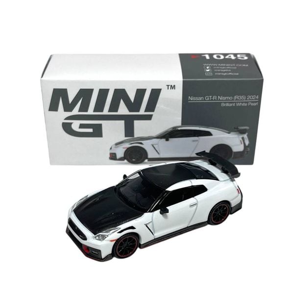 Mini GT MGT01045 Nissan GT-R Nismo 2024 Brilliant White Pearl