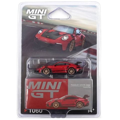  Xe Mini GT CARD Ver MGT01060 Porsche 911 (992) GT3 RS Weissach Package Guards Red 