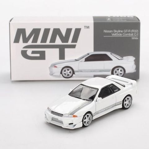  Xe Mini GT Box Ver MGT01066 Nissan Skyline GT-R (R32) VeilSide Combat C-I White 