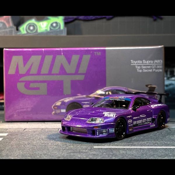 Xe mô hình MiniGT MGT01067 Toyota Supra (A80) Top Secret GT-300 Top Secret Purple