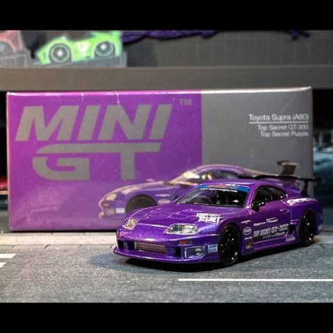  Minigt Box Ver MGT01067 Toyota Supra (A80) Top Secret GT-300 Top Secret Purple 