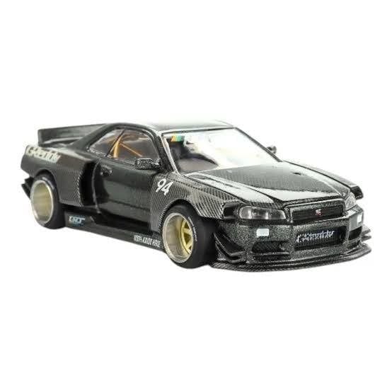  Mô hình xe Kaido House KHMG222 Nissan Skyline GT-R (R34) Kaido Works GReddy V2 