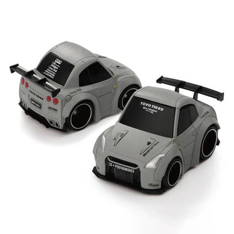  Xe Mini GT CARD Version Qube Carz QZ00201-BL Nissan GT-R R35 LB WORKS Type 1, Rear Wing ver 1 Matte Grey 