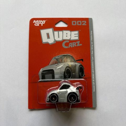  Xe Mini GT CARD Version Qube Carz QZ00201-BL Nissan GT-R R35 LB WORKS Type 1, Rear Wing ver 1 Matte Grey 