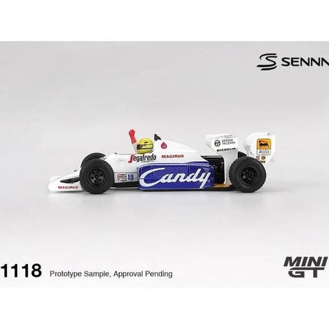  Xe Mini GT Box Version MGT01118 Toleman TG184 #19 Ayrton Senna 1984 Monaco Grand Prix 2nd Place 
