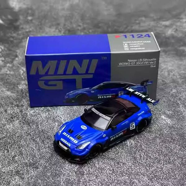 Xe Mini GT MGT01124 LB-Silhouette WORKS GT NISSAN 35GT-RR Ver.2 Blue