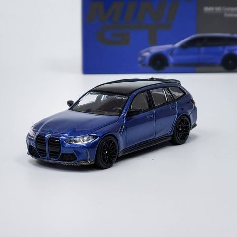  Xe Mini GT Box Version MGT01090 BMW M3 Competition Touring Portimao Blue Metallic 