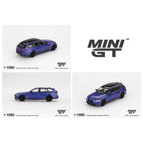  Xe Mini GT Box Version MGT01090 BMW M3 Competition Touring Portimao Blue Metallic 