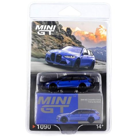 Xe Mini GT Card Version MGT01090 BMW M3 Competition Touring Portimao Blue Metallic 