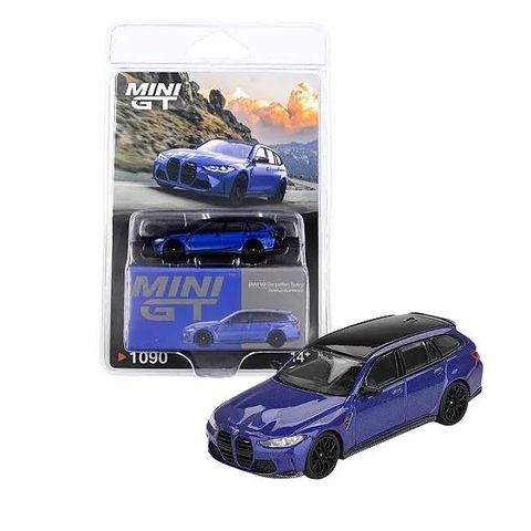  Xe Mini GT Card Version MGT01090 BMW M3 Competition Touring Portimao Blue Metallic 