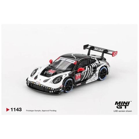  Xe MINI GT Box Version 1:64 MGT01143 Porsche 911 GT3 R #77 AO Racing 2025 IMSA Petit Le Mans 