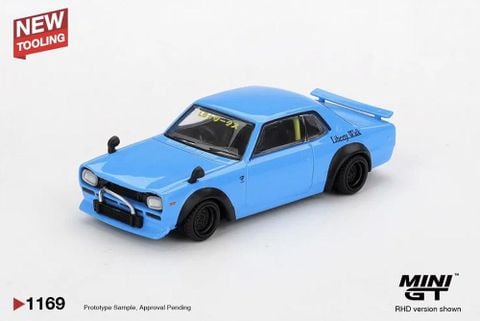  Mô hình xe Mini GT BOX version MGT01169 Nissan LB★Works HAKOSUKA Baby Blue 