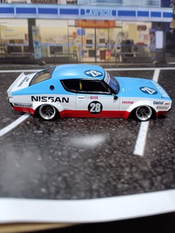  Mô hình xe Mini GT Box Version MGT01212 Nissan Skyline Kenmeri Liberty Walk Nissan Racing '75 concept 