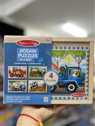  Melissa & Doug B000Q78AX6 - Construction Vehicles 4-in-1 Wooden Jigsaw Puzzles (48pc) 