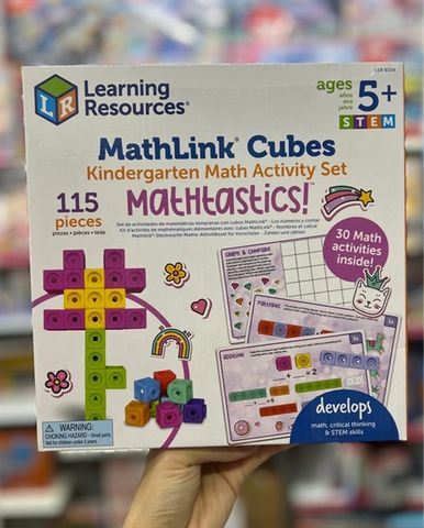  Bộ đồ chơi toán học LER9334 Mathlink® Cubes Kindergarten Math Activity Set: Mathatics! 