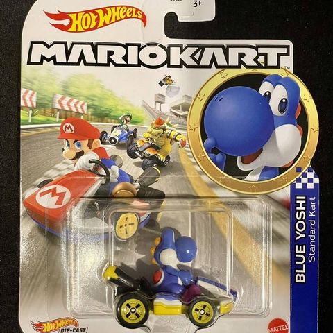  Mô hình xe Hot Wheels Mario Kart Blue Yoshi Standard Kart 