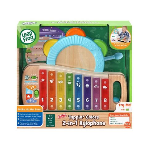  80-615600 Leapfrog Đàn xylophone bằng gỗ 2 trong 1 đa sắc màu 