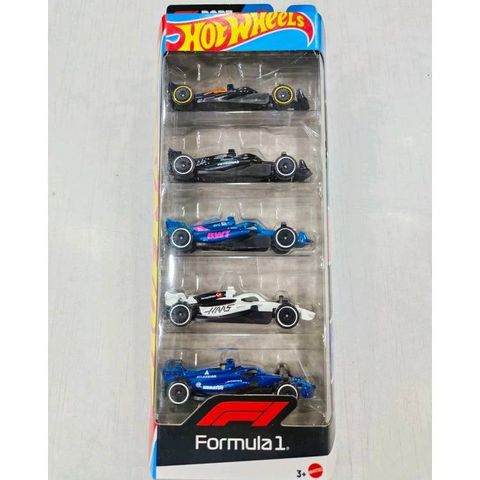  Bộ 5 xe mô hình JLN11 Hot Wheels Basic Car F1 5 Car Pack 