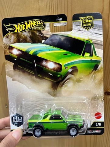  Xe mô hình JBK72 Hot Wheels Car Culture Off-Road Subaru Brat Green 