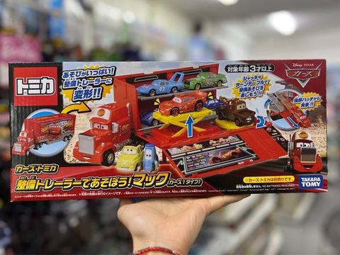  Đồ chơi Disney Cars Tomica Play with Maintenance Trailer! Mac (Cars 1 Type) 