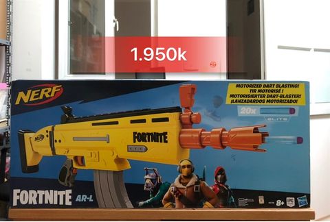  NEW NERF Fortnite AR-L Elite Dart Blaster 2020 SCAR Gun Motorized 20 Darts E6158 
